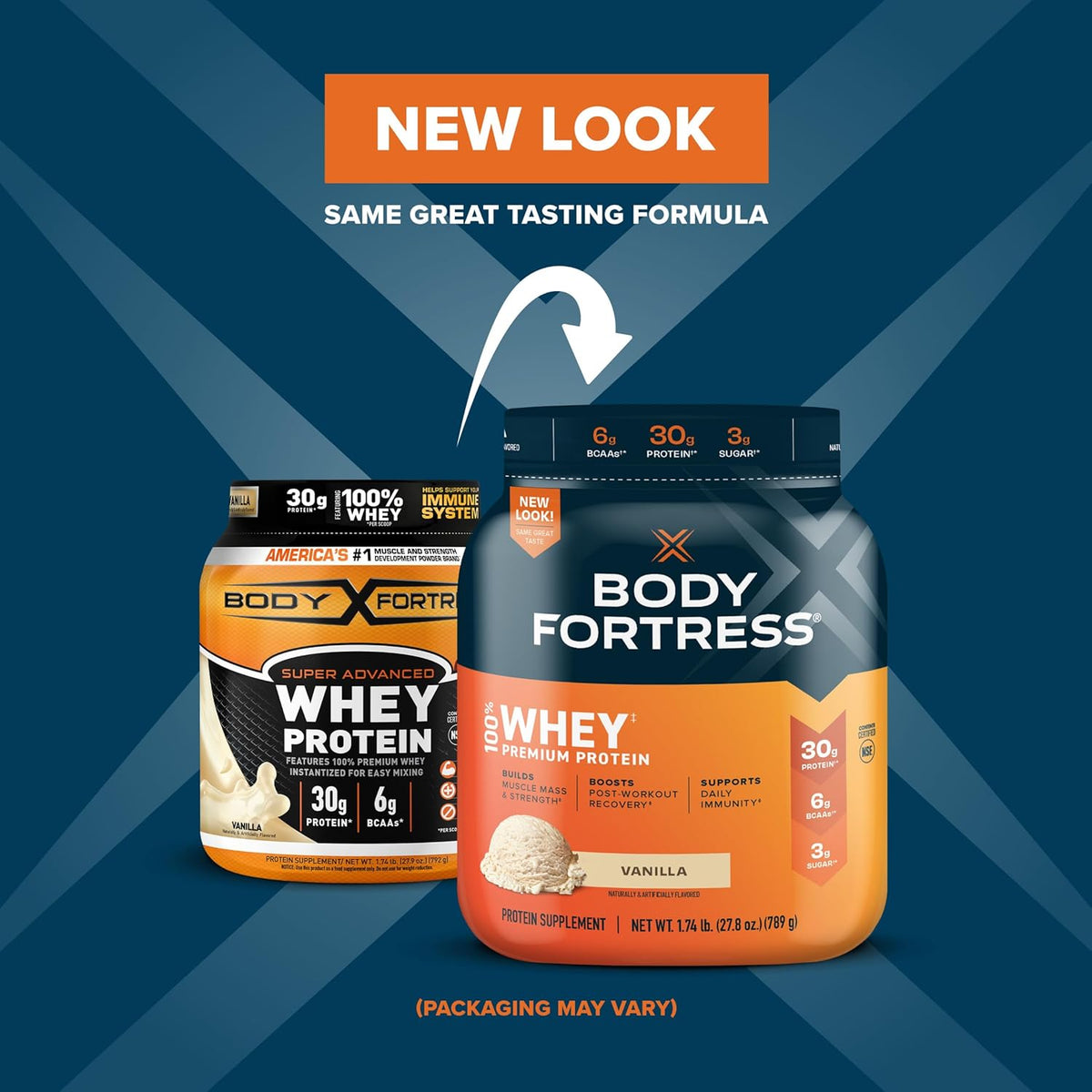 100% Whey Vanilla 1.74lbs & Whey Protein Vanilla Cream 1.8lbs V525