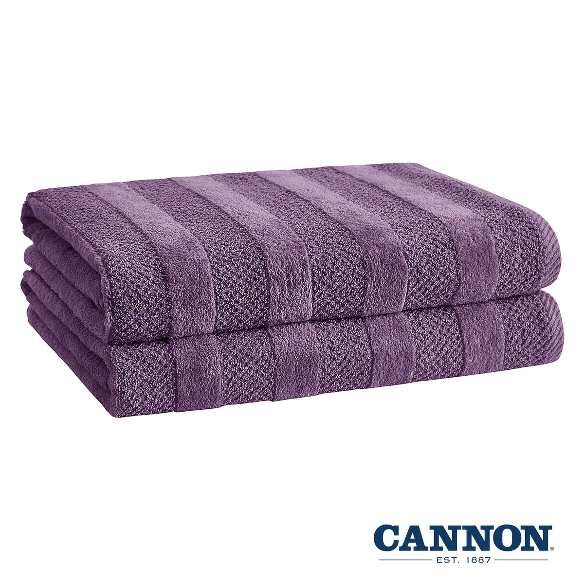 Plum Cotton 2 Pack Bath Towels I85486