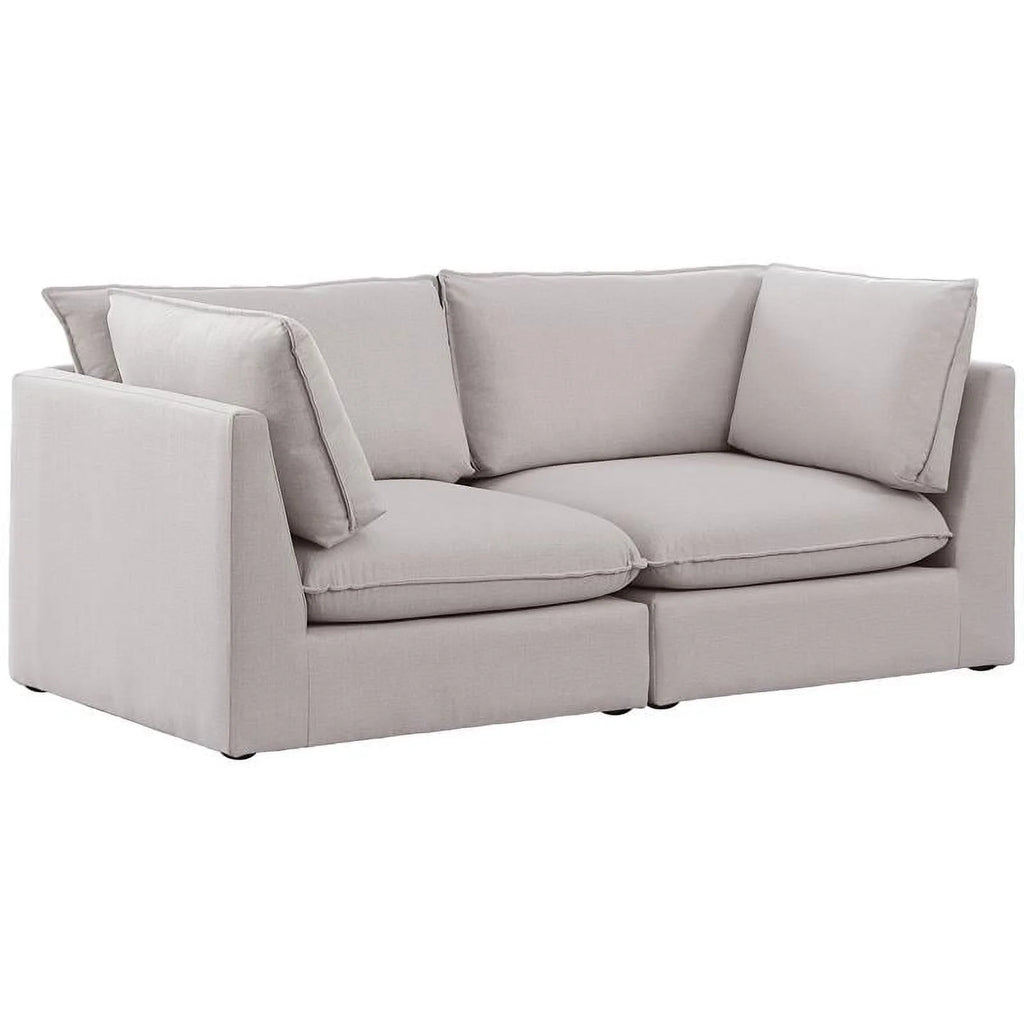 Beige Linen Textured Modular Sofa T41718