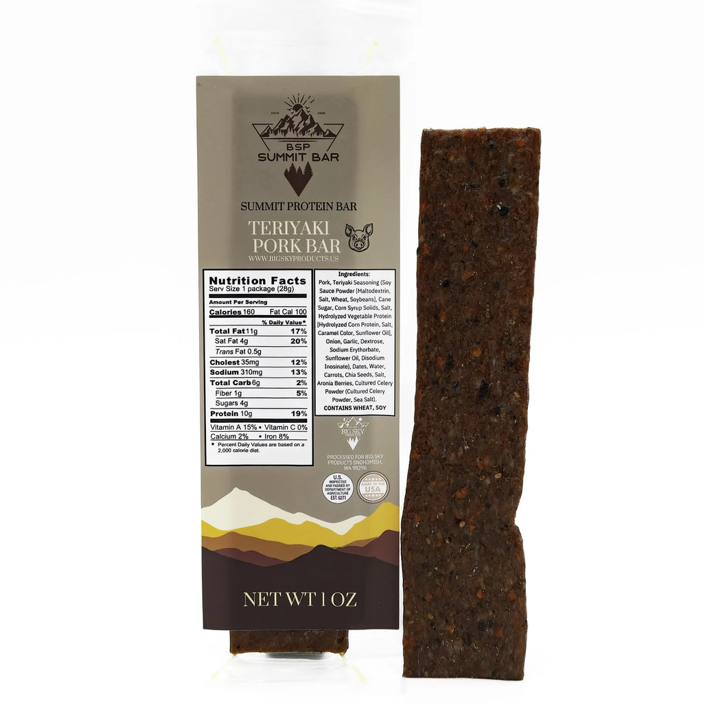High Protein Teriyaki Pork Meat Bars 5 Pack D9088