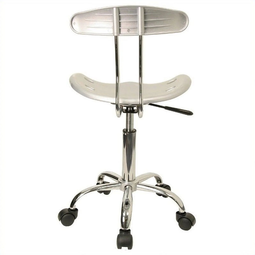 Silver and Chrome Swivel Chair P643