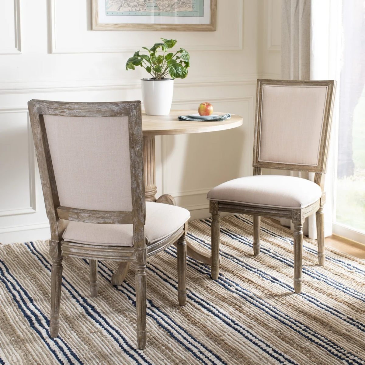Beige Rustic Oak Side Chair E71773