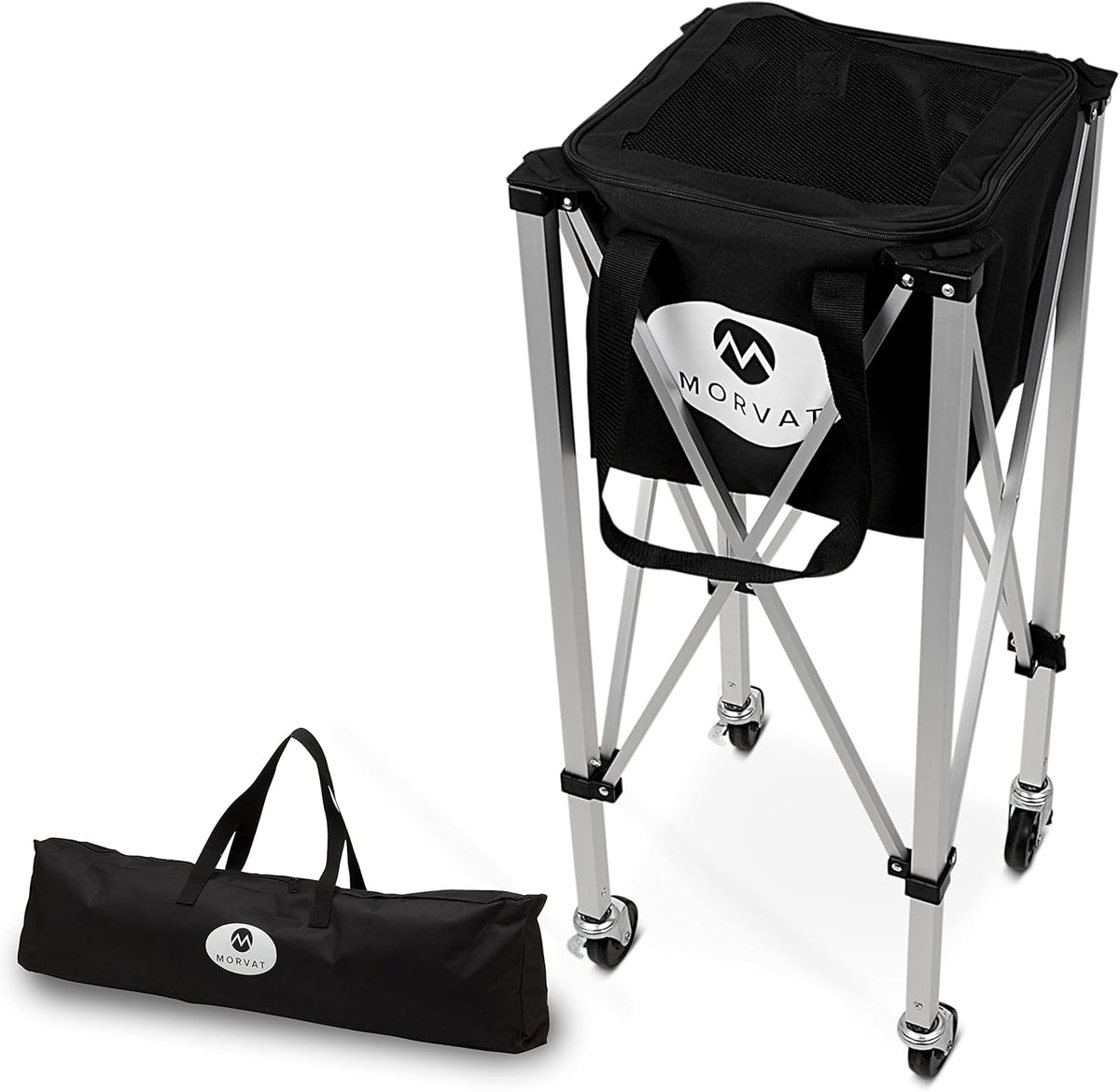 Tennis Ball Cart Holds 150 Balls with Carry Bag I36371