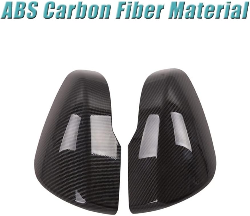 Car Side Rear View Mirror Guard Cover Caps Trims (Carbon Fiber) W895570