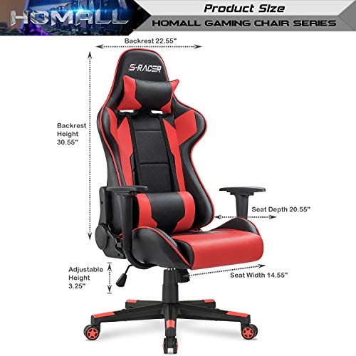 White Ergonomic Leather Gaming Chair with Headrest and Lumbar Support E632568