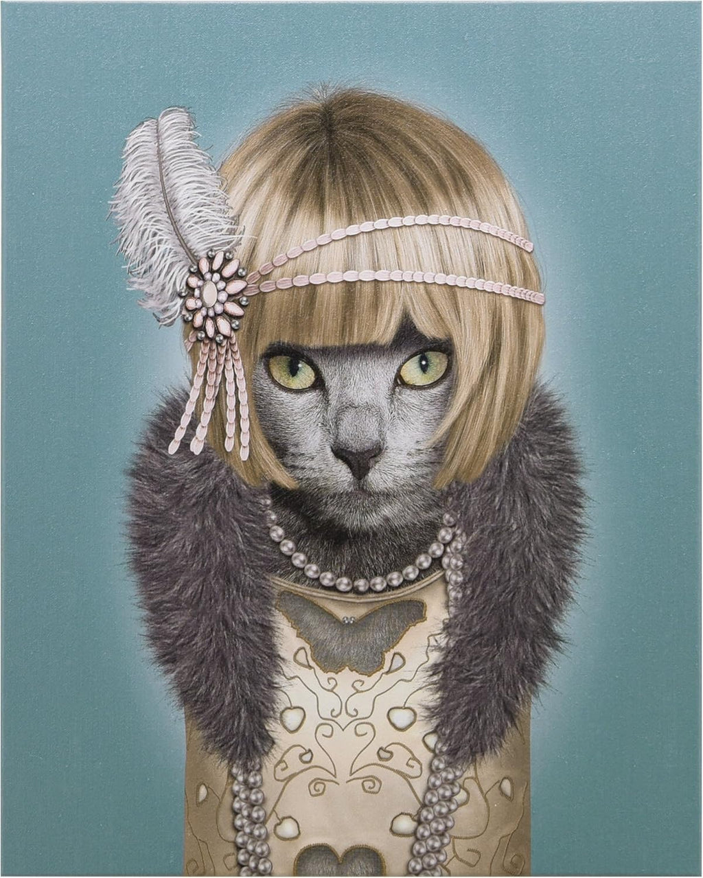 Cat Canvas Wall Art, 20 x 16 x 2 K274299