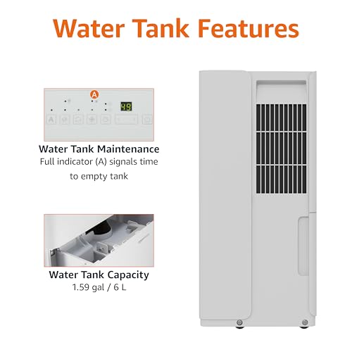 Large 35 Pint Dehumidifier with Timer and Auto-Defrost I721