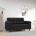 Black Faux Leather 2-Seater Sofa S5271