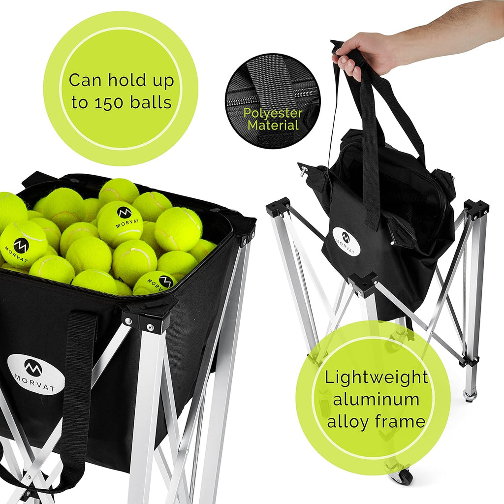 Tennis Ball Cart Holds 150 Balls with Carry Bag I36371