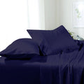 Navy Microfiber Split California King Sheets Q310070