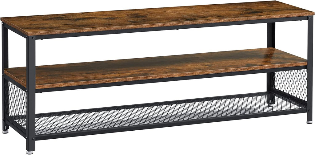Rustic Brown and Black TV Stand for up to 60 Inch TV A74756