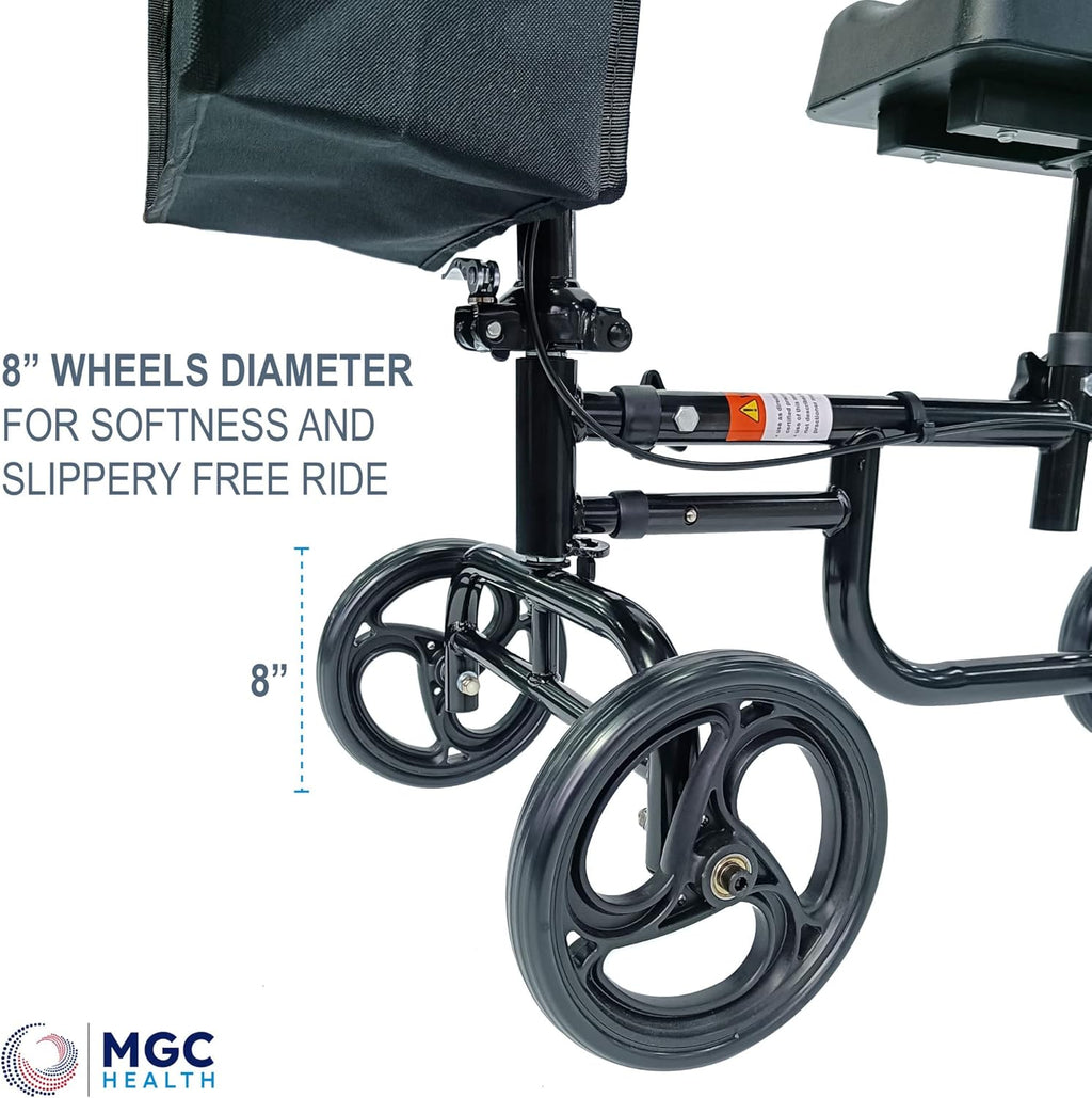 Knee Walker Steerable Leg Scooter with Dual Brakes H472