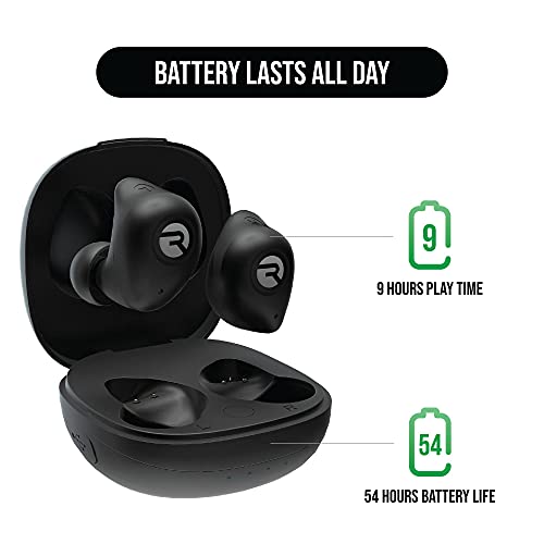 Black Bluetooth 5.3 True Wireless Earbuds with Built in Mic G222