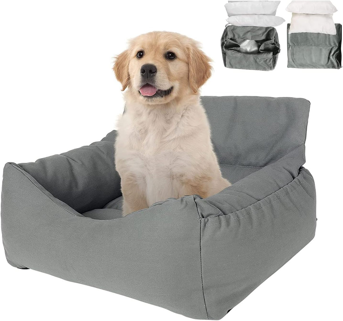 Dog Car Seat Pet Booster Seat 2-in-1 Washable Pack of 2 Q523725