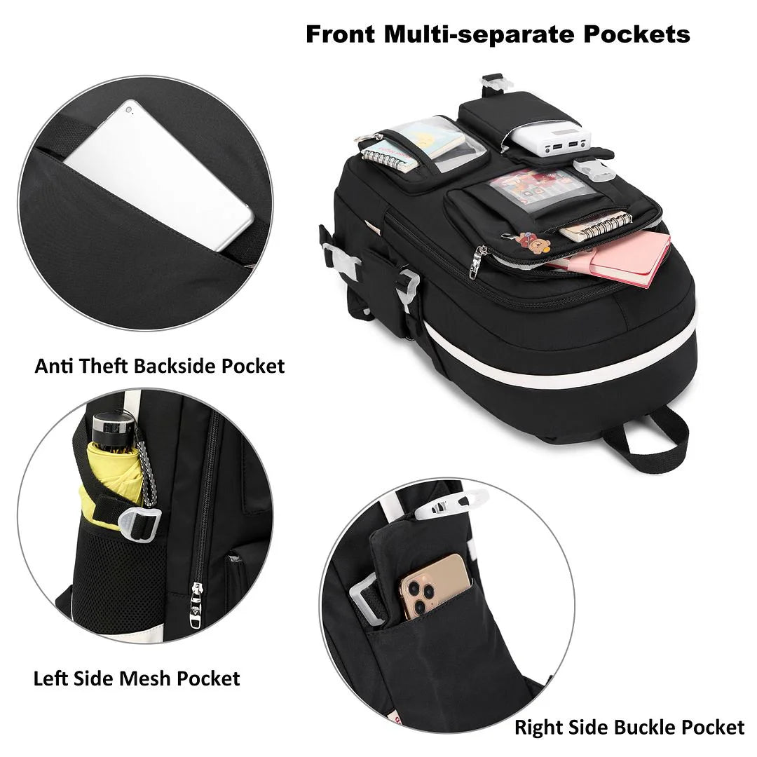Black Backpack S5418