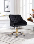 Velvet Swivel Task Chair with Adjustable Height H6166