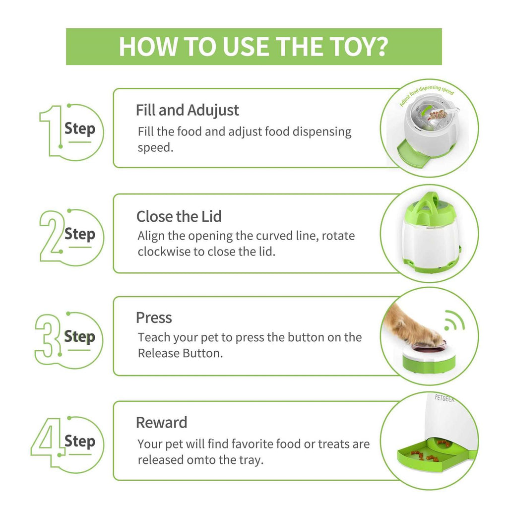 Automatic Pet Feeder Treat Dispenser Dog Toy R2565