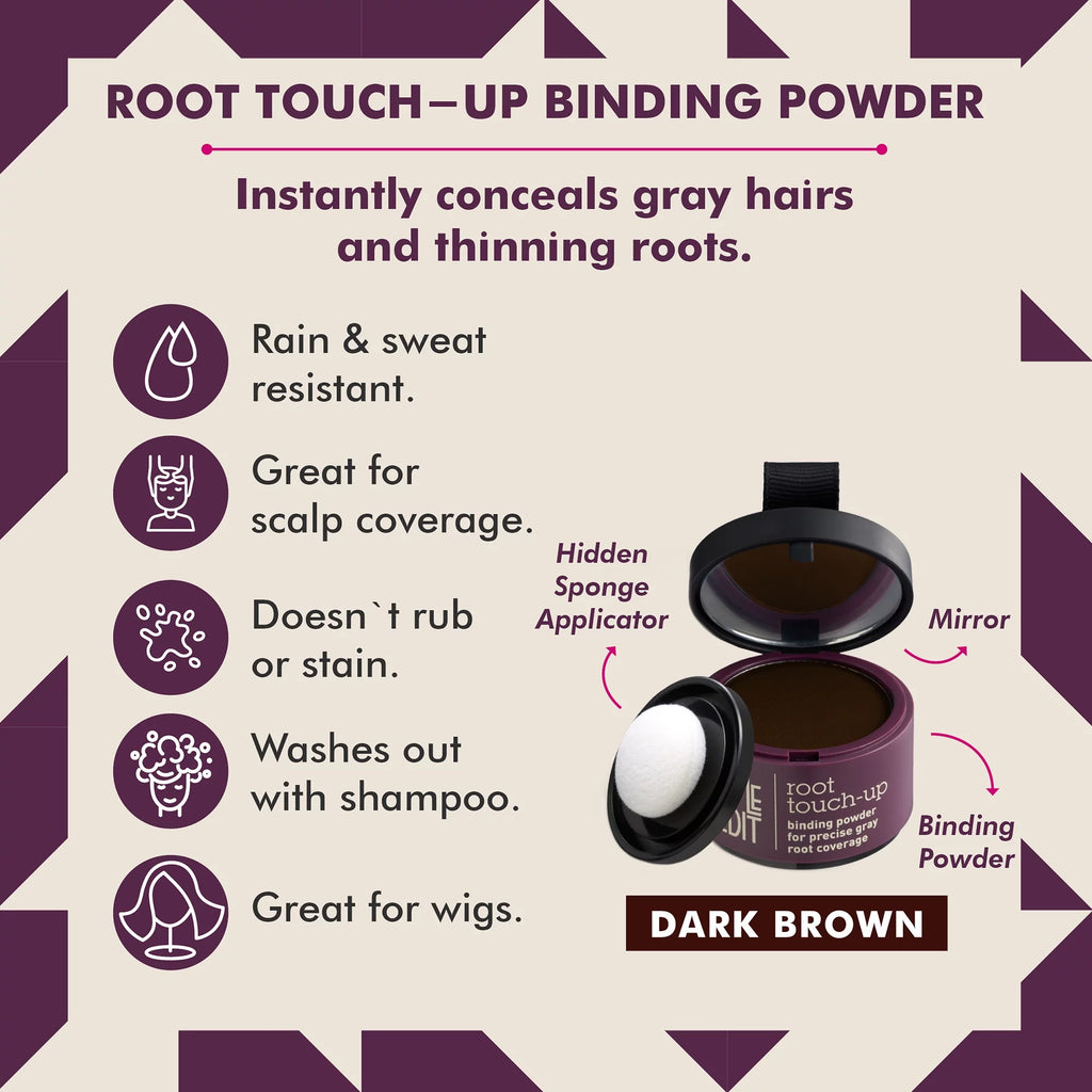 Dark Brown Hair Root Touch Up Powder 0.13 oz C49546