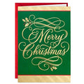 40 Cards with Envelopes Green and Gold Christmas Cards U3381