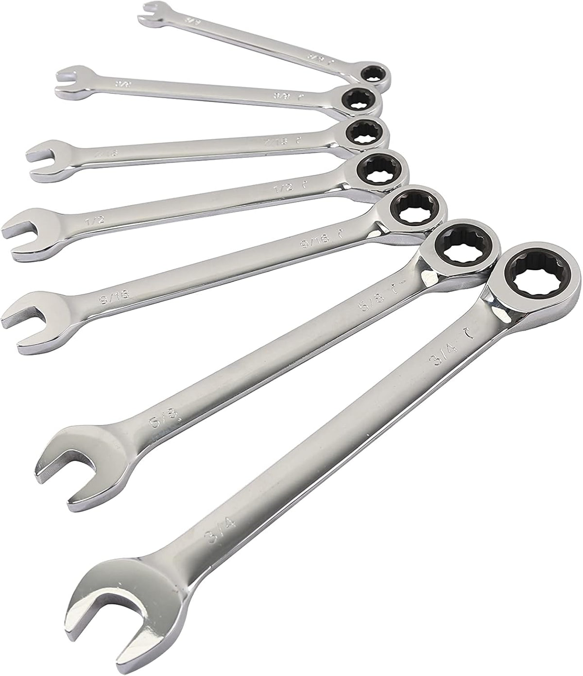 7pc SAE Combination Ratcheting Wrench Set P37455