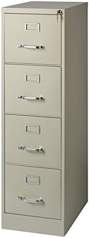 22 Deep 4 Drawer Letter File Cabinet in Putty W2059