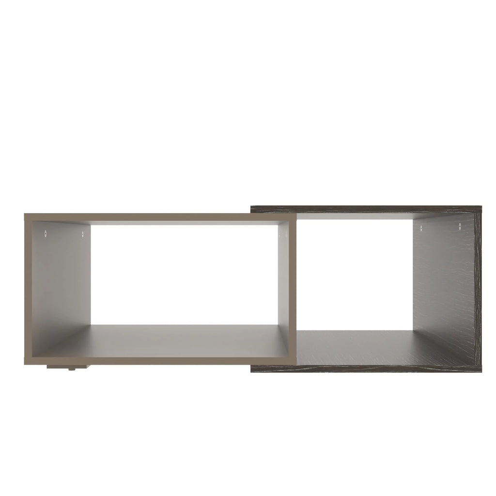 35 Inch Wooden Coffee Table with Open Compartments Y897318