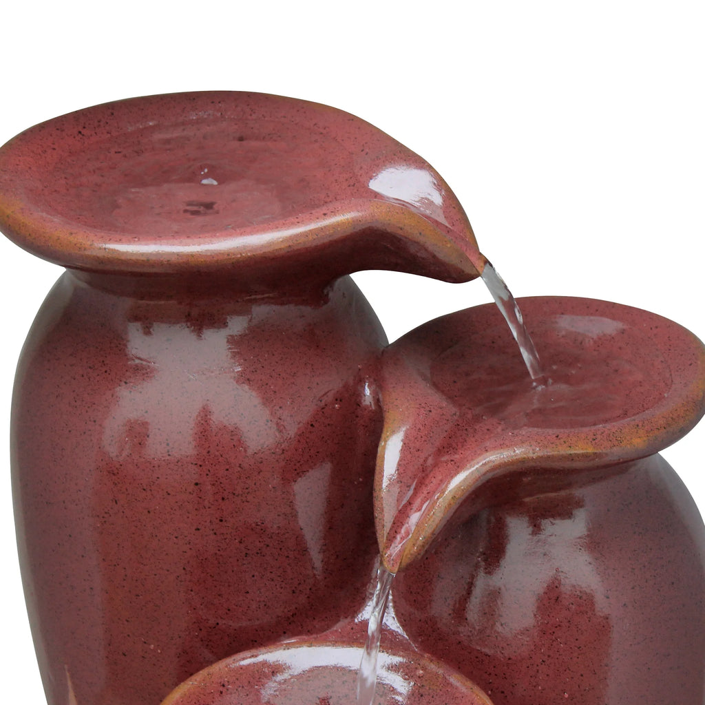 3-Jar Outdoor Polyresin Floor Fountain Q2734