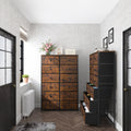 Set of 2 12 Drawer Fabric Dresser Z1924