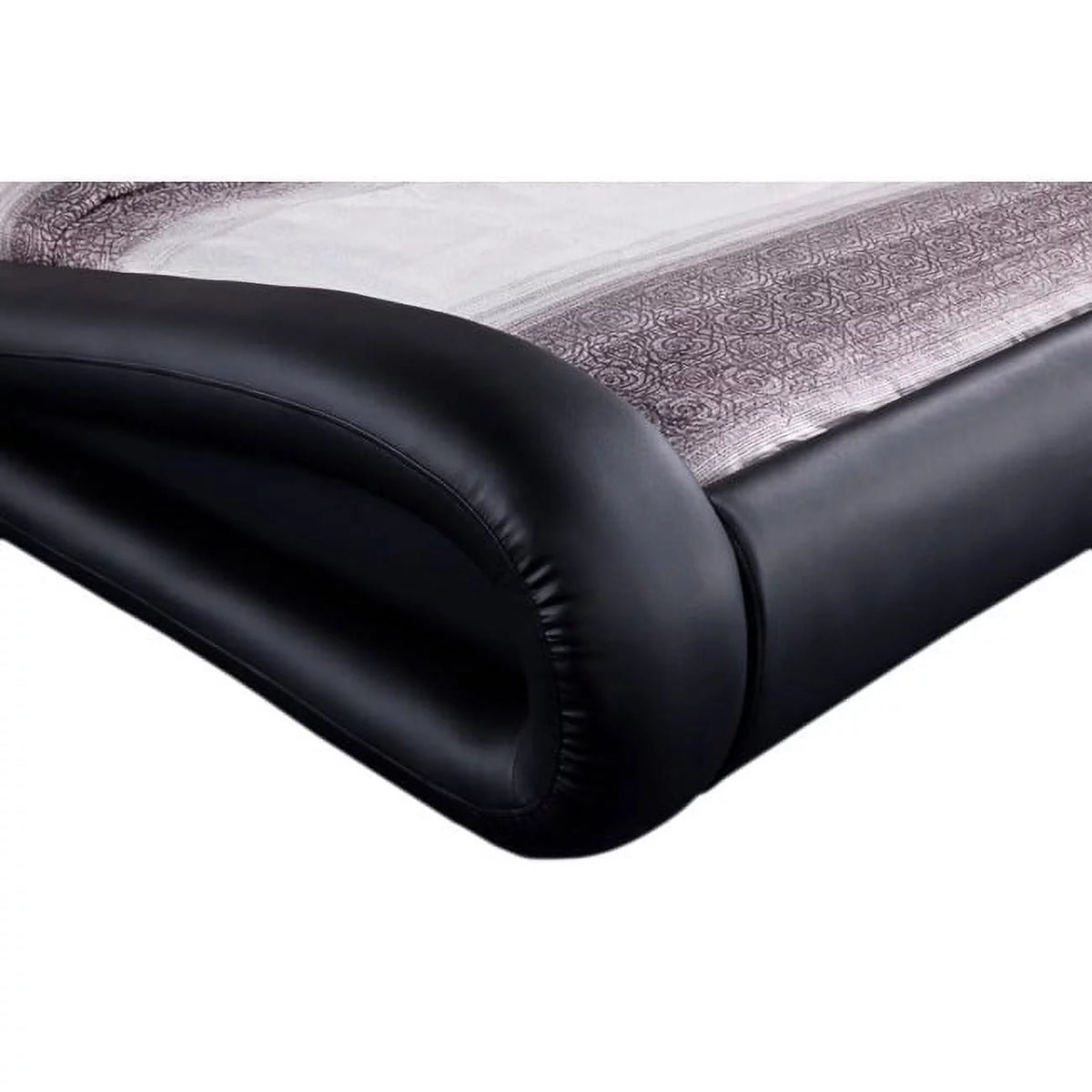 Black Queen Faux Leather Platform Bed G9553