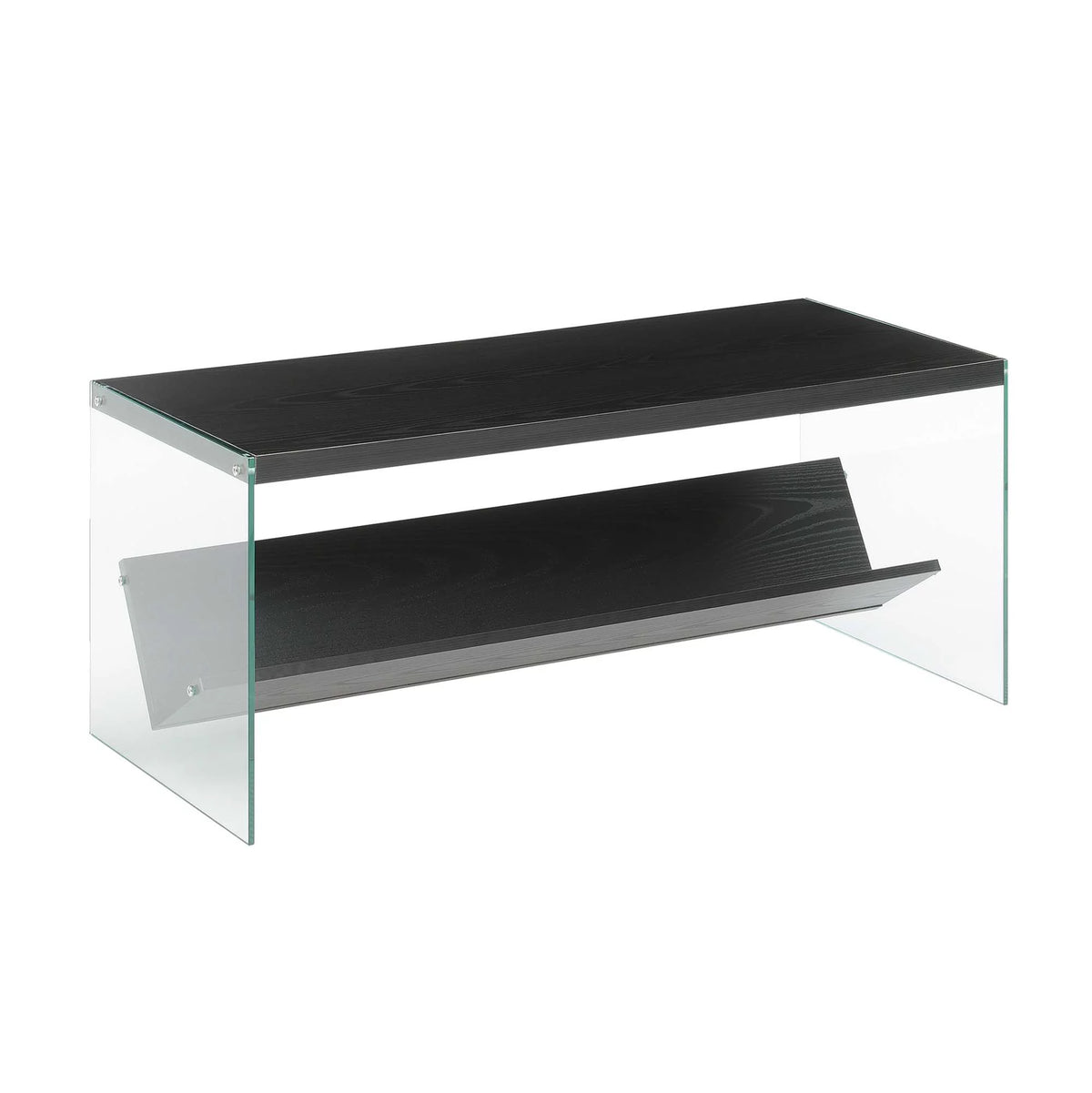 Black Coffee Table with Shelf F177