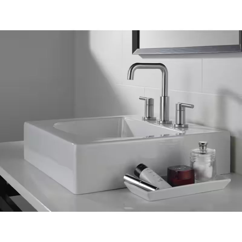 8 in. Widespread 2-Handle Bathroom Faucet in Stainless S49005