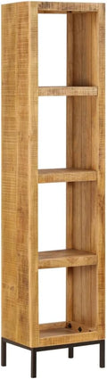 Solid Mango Wood Bookshelf with 4 Compartments N771