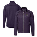Purple Full-Zip Sweater-Knit Jacket U9022