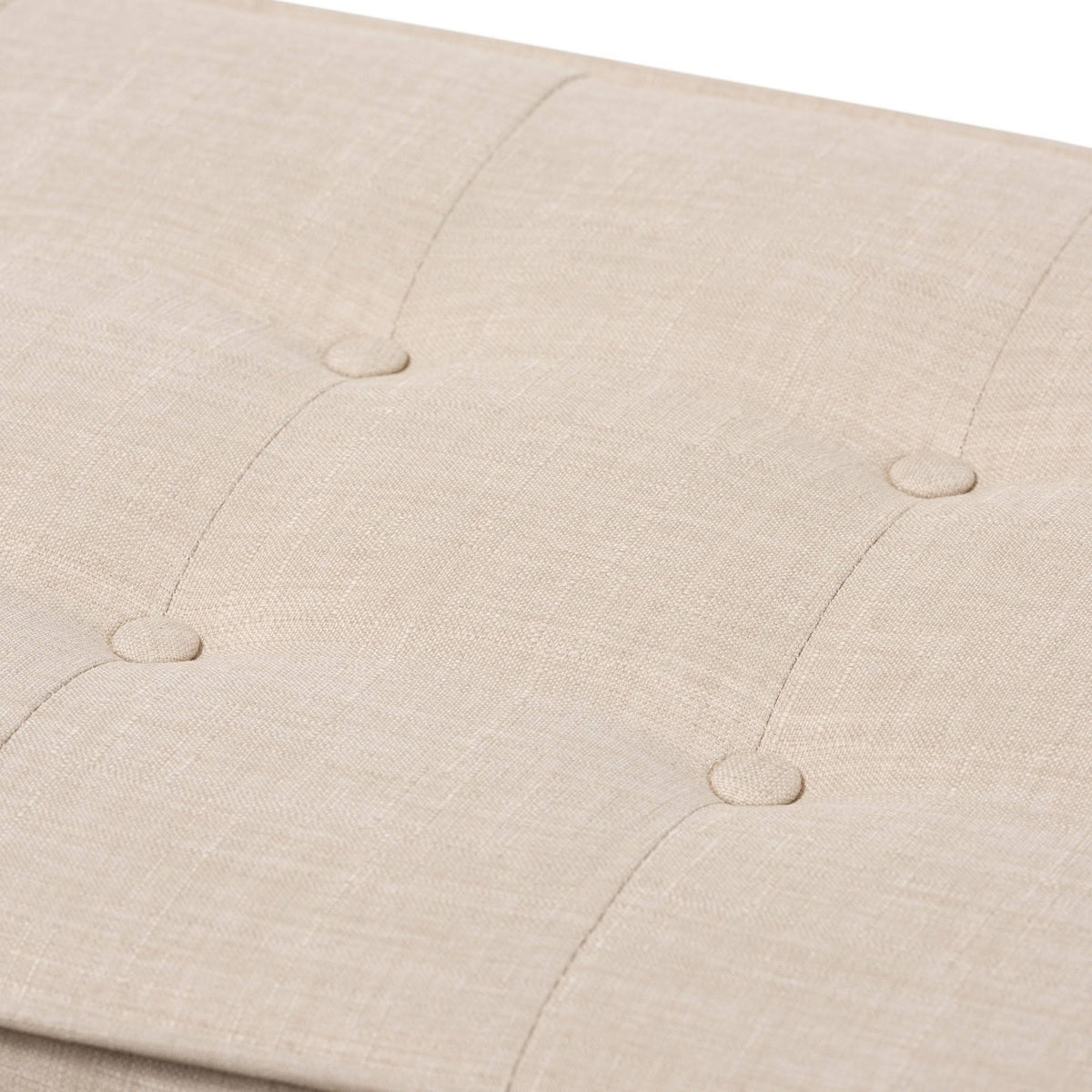 Grey Fabric Button-Tufted Bench S843583