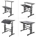 Standing Desk Rolling Height Adjustable Workstation Y4607