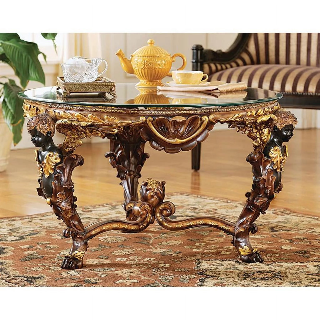Glass Topped Cocktail Table C684326