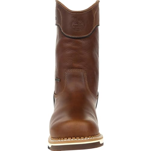 Brown Amp Lt Wedge Waterproof Pull on Industrial Boot B939721