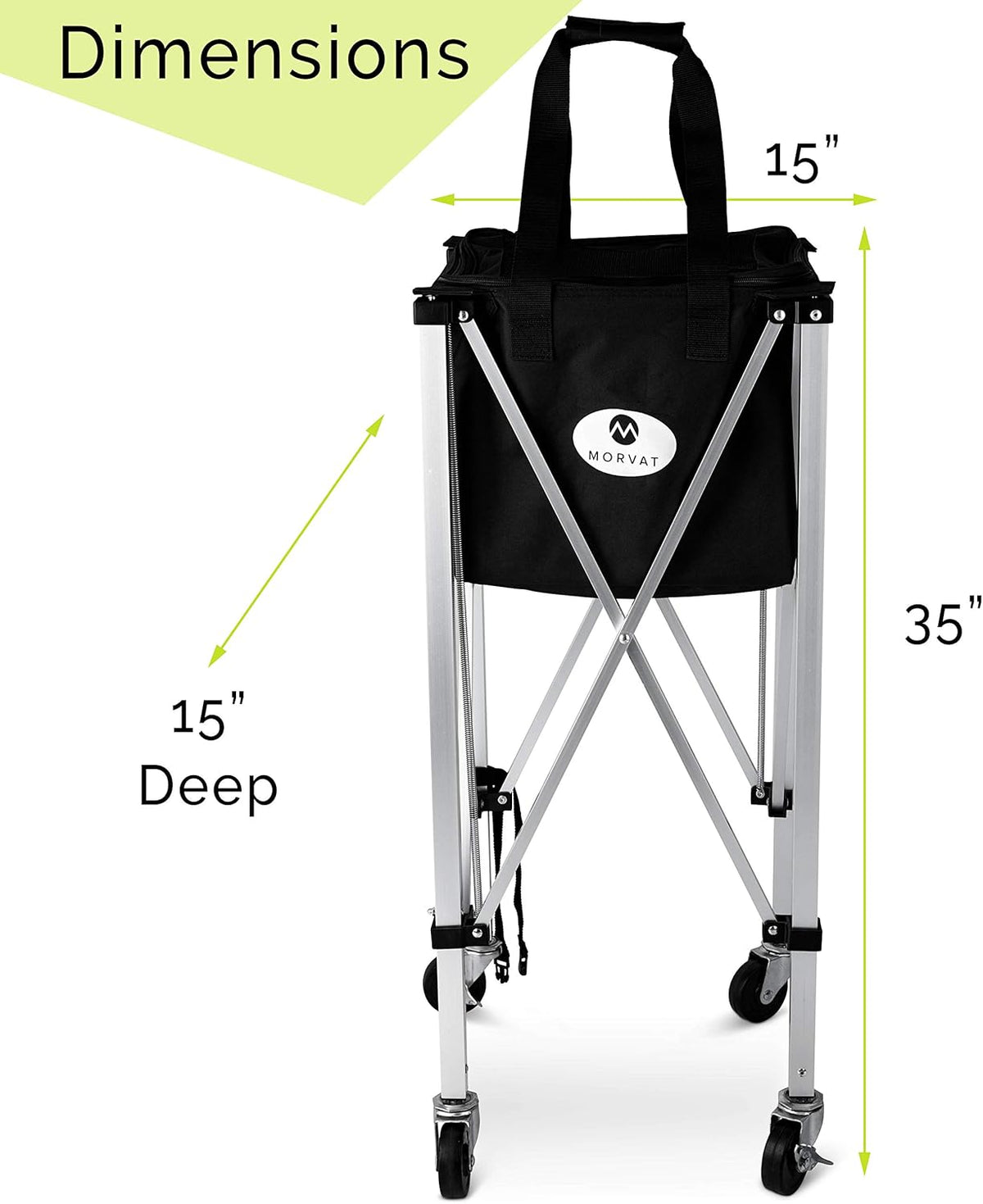 Tennis Ball Cart Holds 150 Balls with Carry Bag I36371