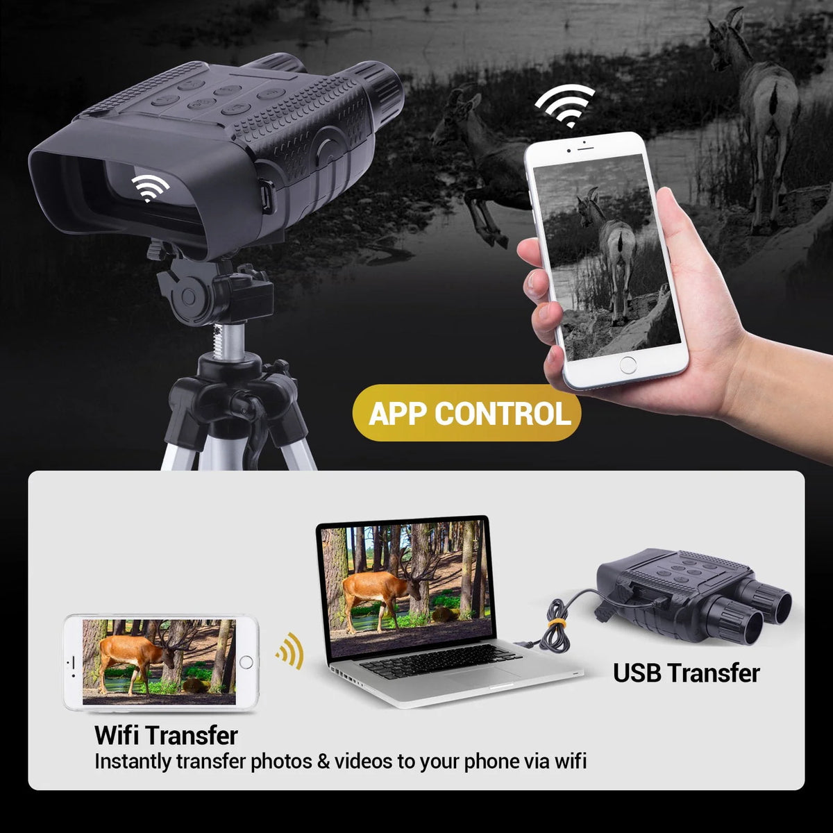 Night Vision Binoculars with 32GB Memory Card X483146