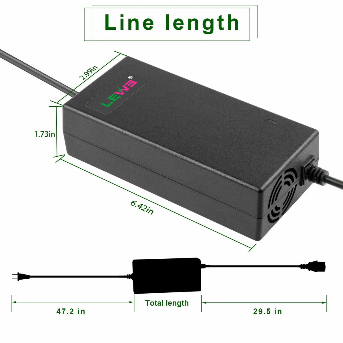67.2V 2A T Plug Charger for 60V Li-ion Battery Electric Scooter E-bike Bicycle R643288