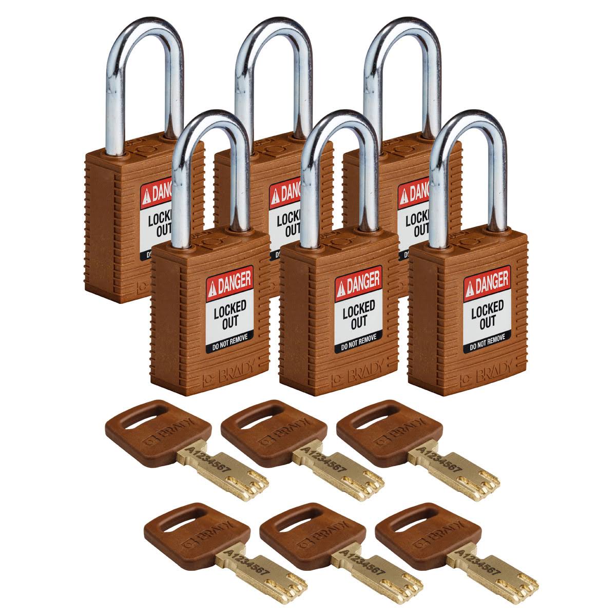 Lockout Padlock Nylon Brown 1.5x22 St S387