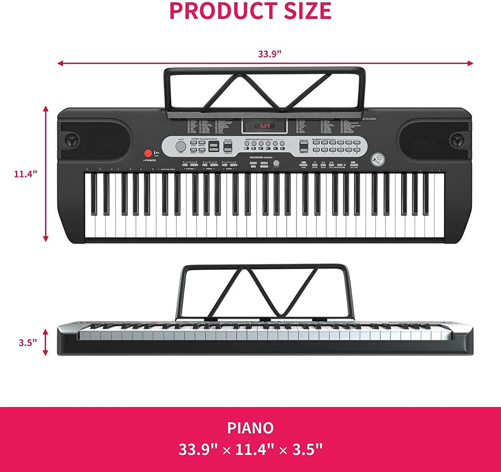 61 Key Portable Electric Keyboard with Microphone P50609