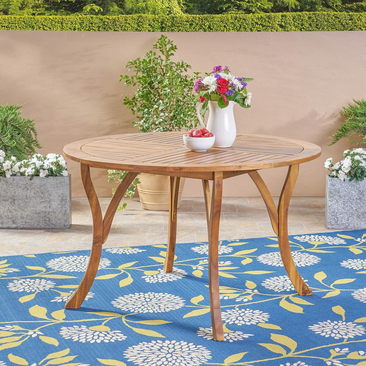 47 Round Acacia Wood Dining Table R263405