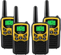 22 FRS Channels Yellow 4 Pack Walkie Talkies M7151