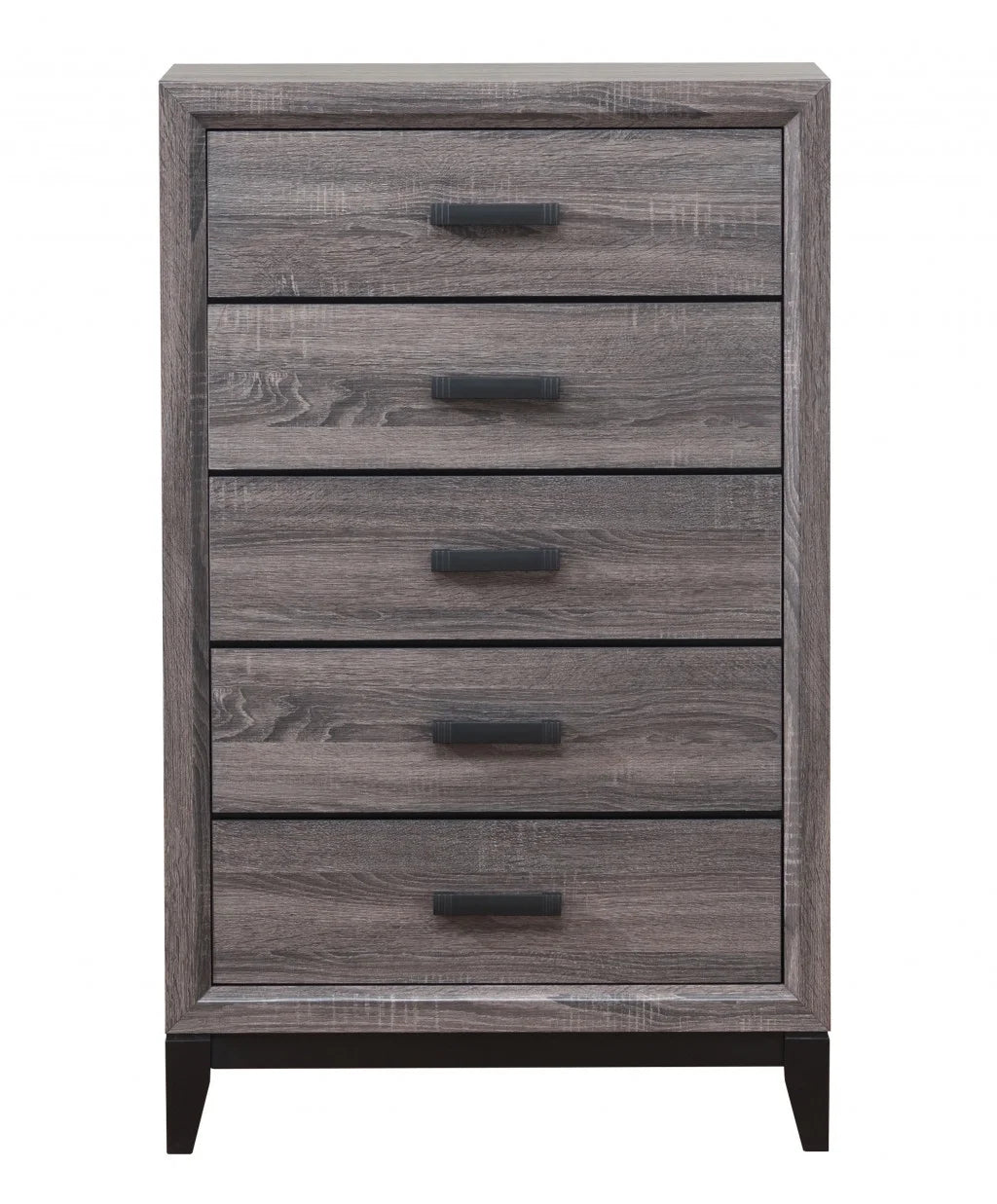 Gray Solid Wood Five Drawers Chest F70983