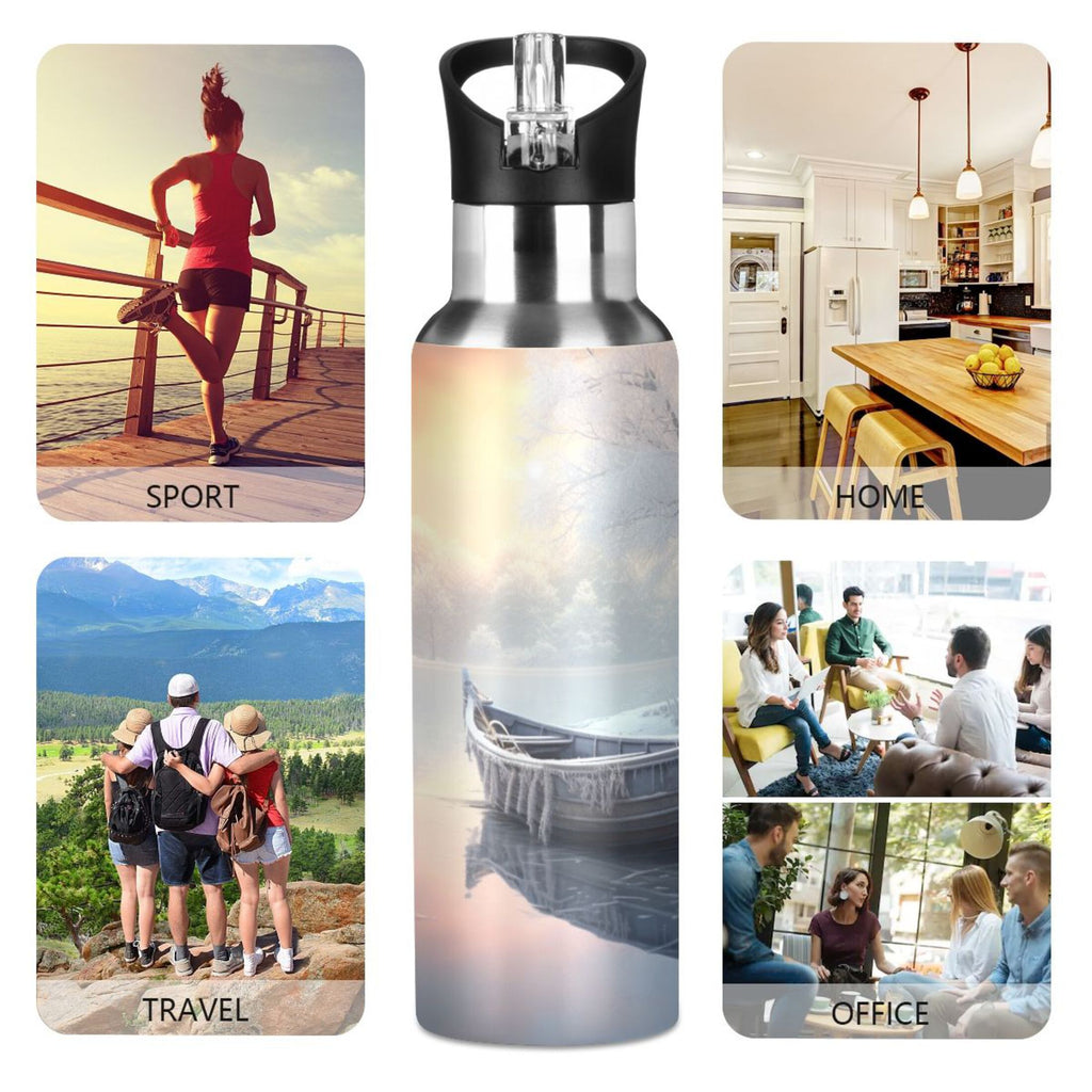 Insulated Stainless Steel Water Bottle with Straw Lid, 20 oz M7232