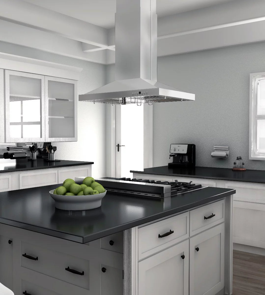 48 in. 900 CFM Stainless Steel Island Mount Range Hood A205204