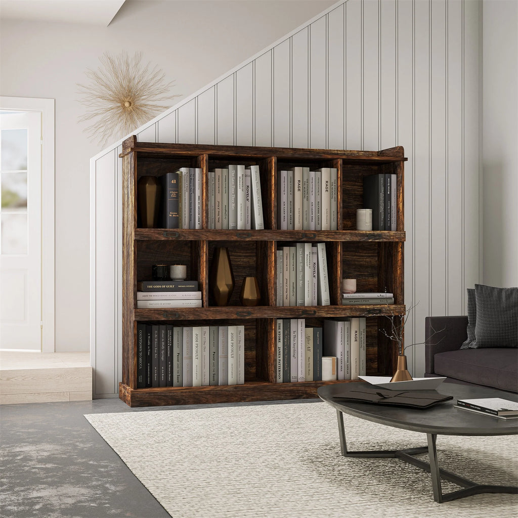 10-shelf Brown Bookcase D164005