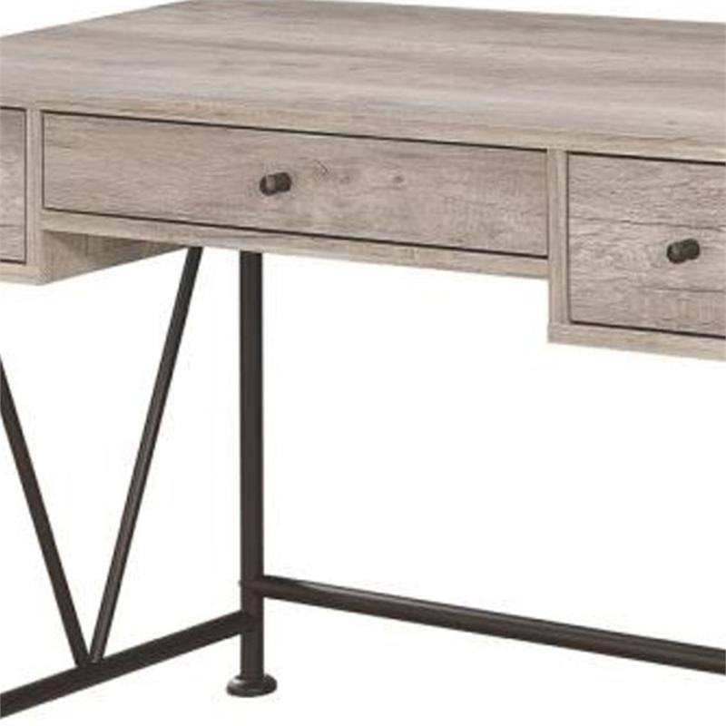 Driftwood Gray 3 Drawer Writing Desk O125