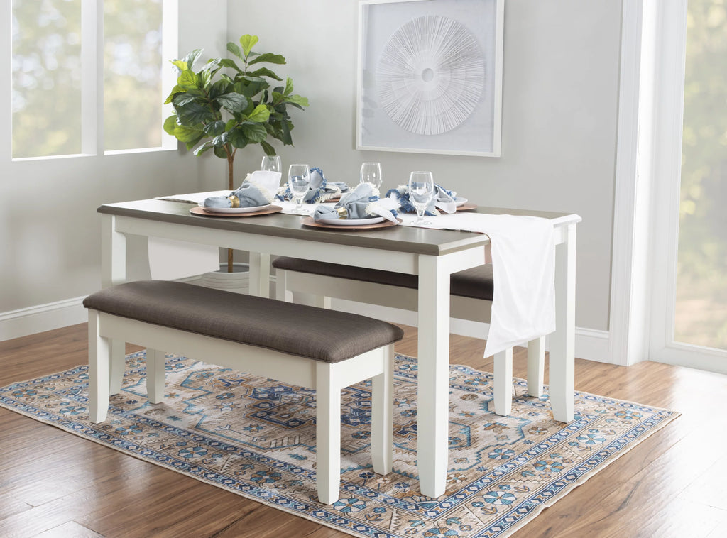 Farmhouse Storage Dining Bench V1159